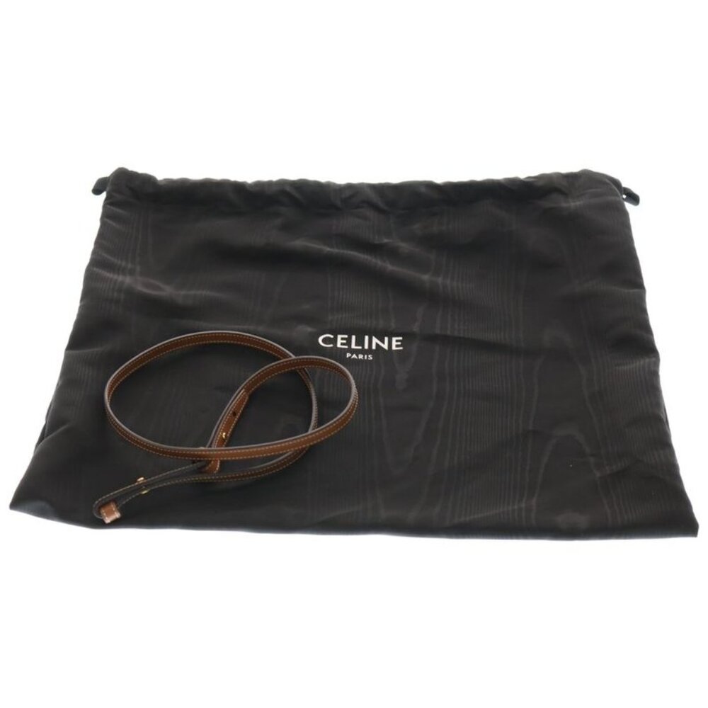 Celine Small Cabas Tice Triomphe Logo Canvas Leather 2-Way Hand Shoulder Bag - Picture 6 of 6